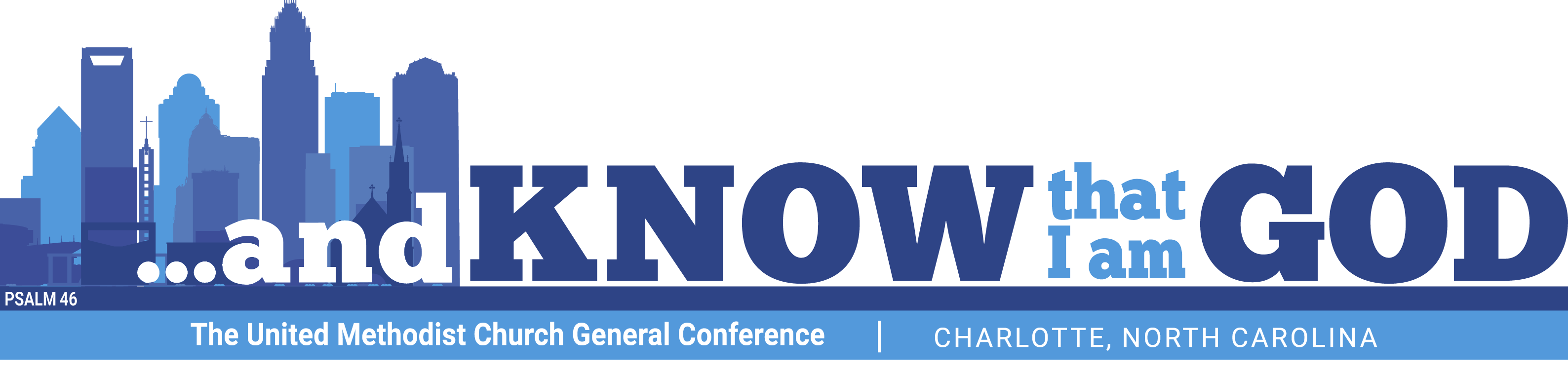 Logo for the 2020 General Conference of The United Methodist Church with new 2021 date.