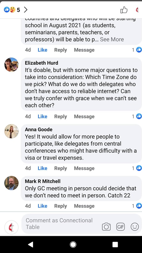 Social Media responses about the possibility of a virtual General Conference. Social Media responses about the possibility of a virtual General Conference.