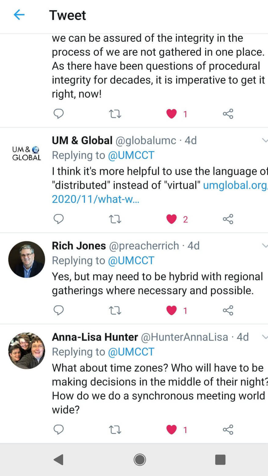 Social Media responses about the possibility of a virtual General Conference.