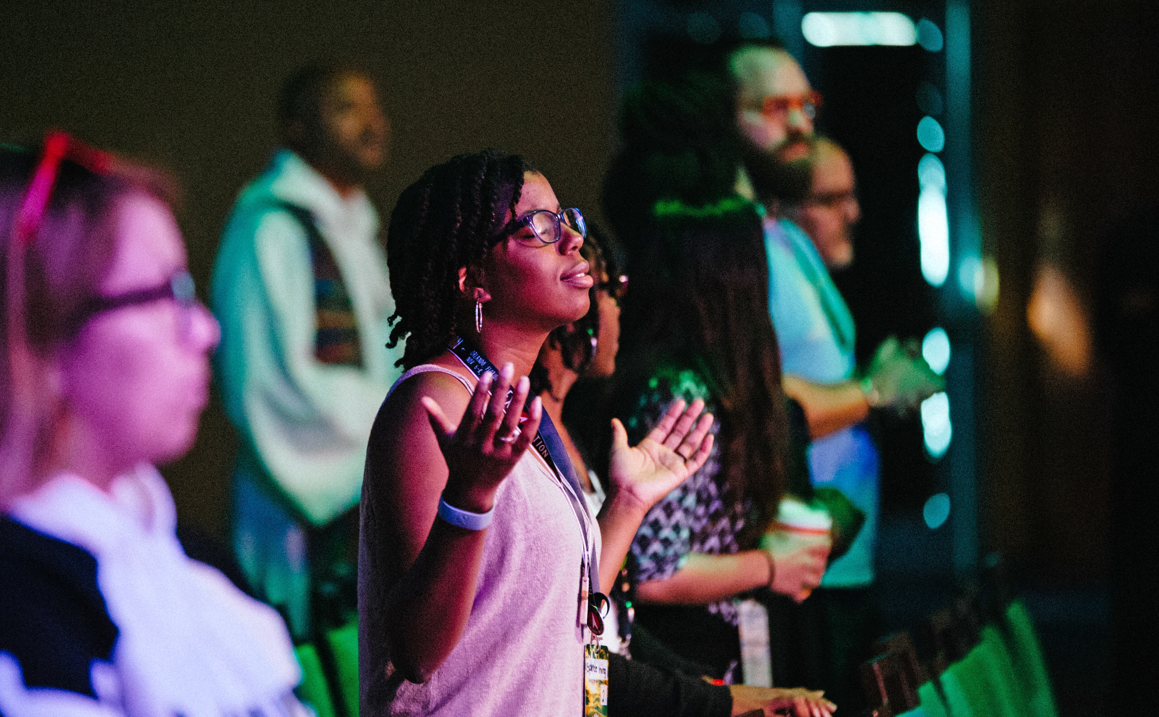 Praise and worship were offered throughout Exploration. Photo by Giffin Creative. 