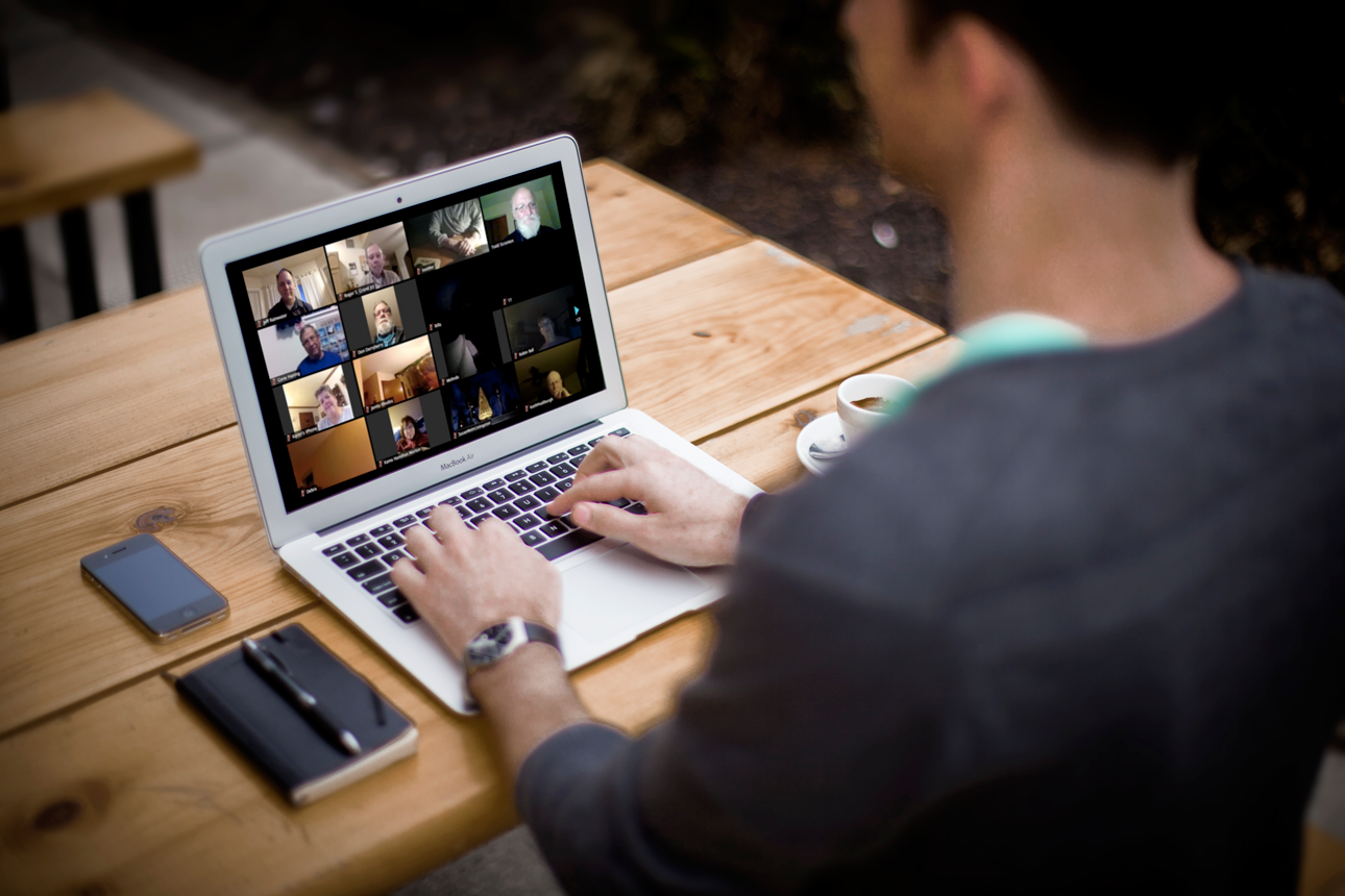 Participating in a web conference call. Image from pxhere.com.