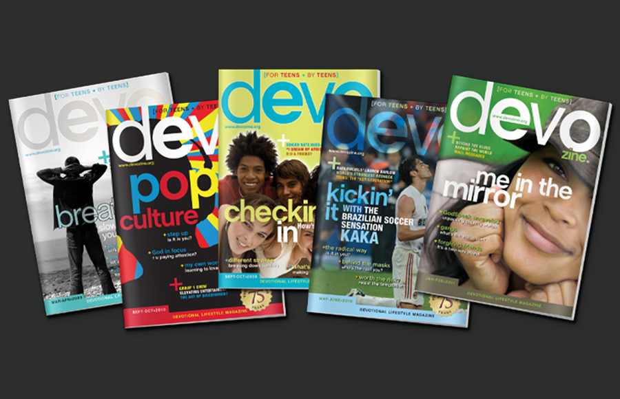 Issues of devozine. Image courtesy of The Upper Room. 