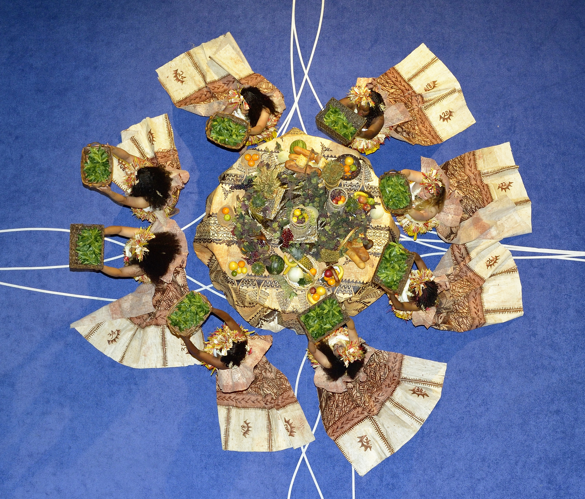 Dancers from the Creation Dance Production, a ministry of Genesis United Methodist Church in San Jose, Calif., perform a dance of hospitality to open the April 25 evening worship celebration at the 2012 United Methodist General Conference in Tampa, Fla. A UMNS photo by Paul Jeffrey.