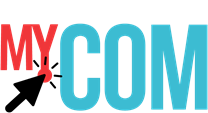 MyCom, church marketing email newsletter logo with margin