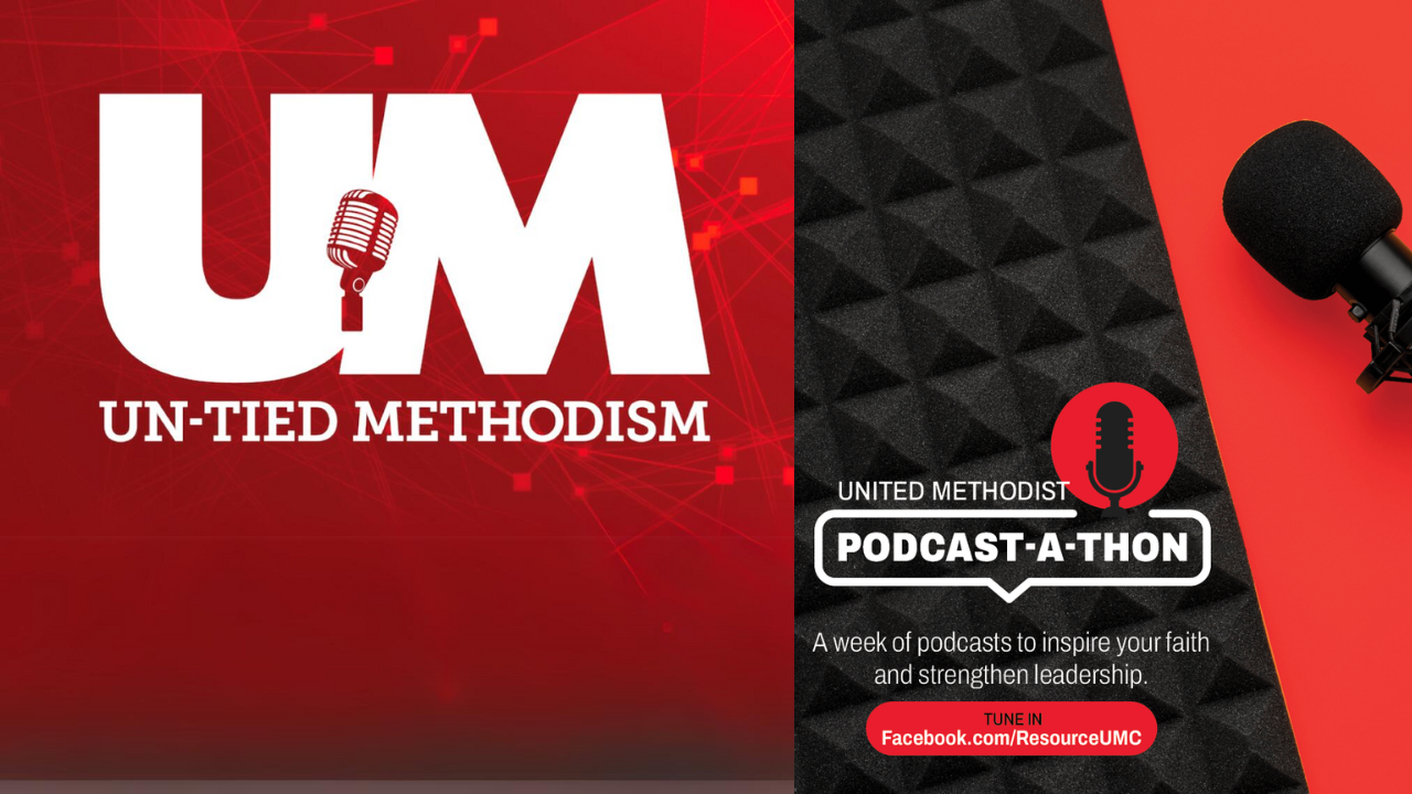 Un-Tied Methodism livestream podcast on 2023 United Methodist Podcast-a-thon