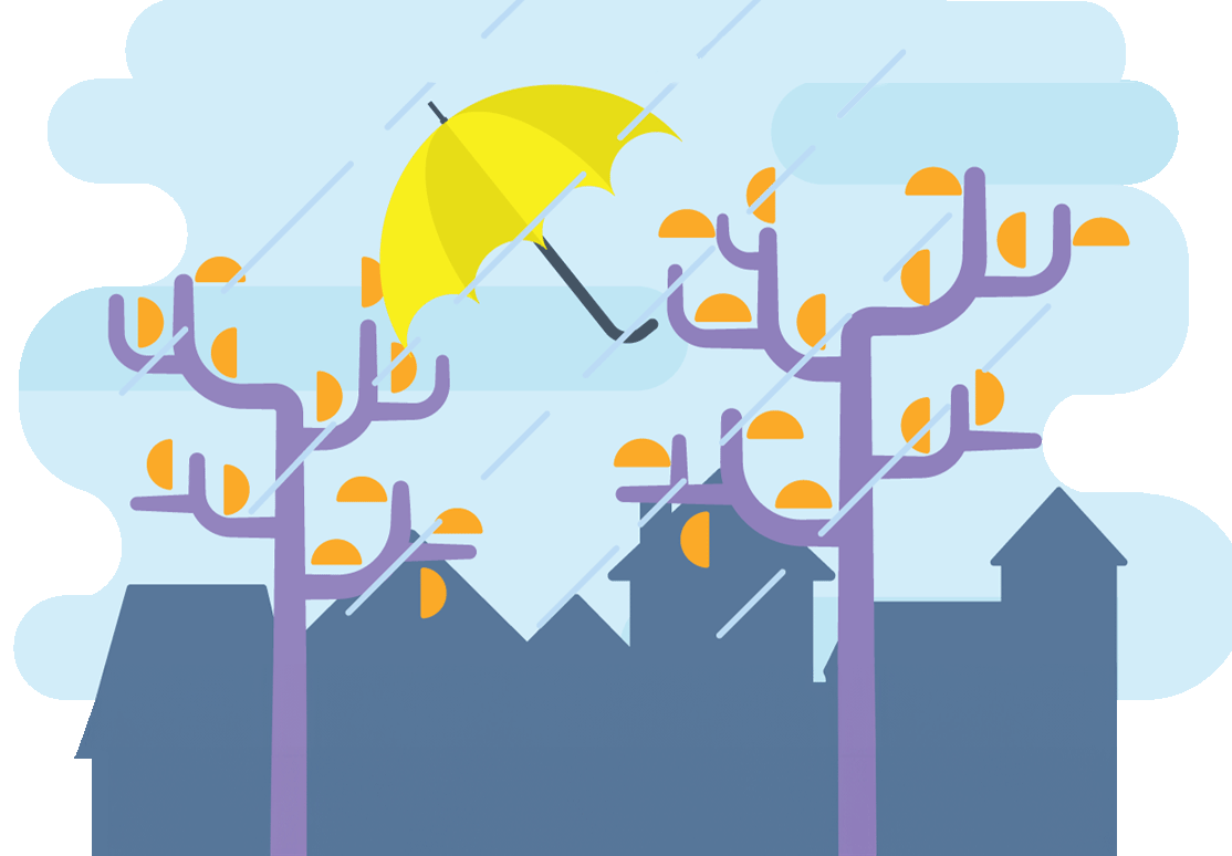 Monthly illustration of November weather by GraphicMama and licensed under CC Attribution 3.0. 