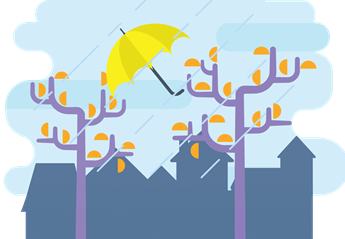 Monthly illustration of November weather by GraphicMama and licensed under CC Attribution 3.0.