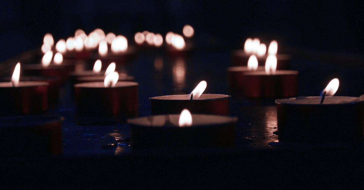 블루 크리스마스 초들